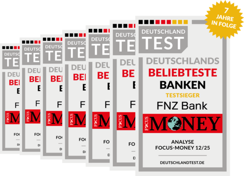FNZ Bank zum 7. Mal unter Deutschland beliebtesten Banken